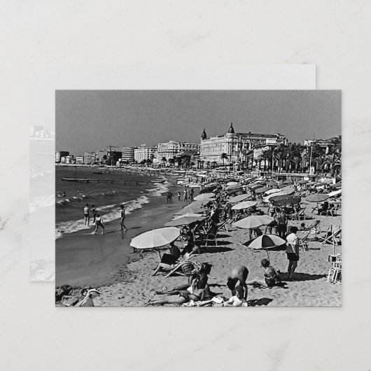 Frankrijk kanaliseert het strand Briefkaart (Voorkant / Achterkant)