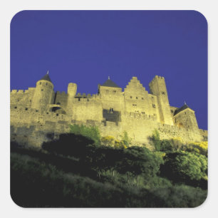 FRANKRIJK, Languedoc Carcassonne Vierkante Sticker