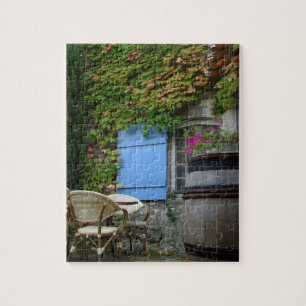 Frankrijk, Les Baux de Provence, café terras Legpuzzel
