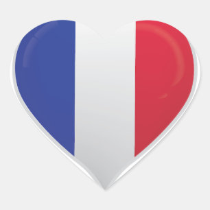 Frankrijk liefde vlag trots hart sticker