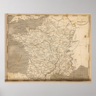 Frankrijk Map door Arrowsmith Poster