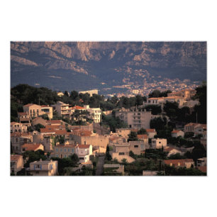 Frankrijk, Marseille, Provence. Zuidelijke buitenw Foto Afdruk