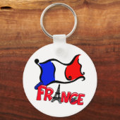 Frankrijk met vlaggenproducten sleutelhanger (Voorkant)