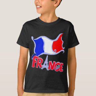 Frankrijk met vlaggenproducten t-shirt