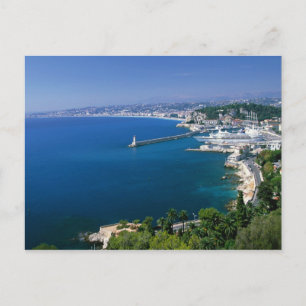 Frankrijk, Nice, luchtfoto van de haven Briefkaart