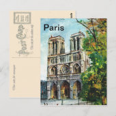 Frankrijk, Notre Dame de Paris Briefkaart (Voorkant / Achterkant)