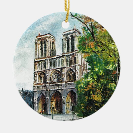Frankrijk, Notre Dame de Paris Keramisch Ornament (Voorkant)