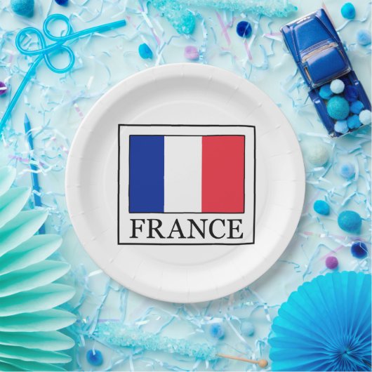Frankrijk Papieren Bordje (Feest)