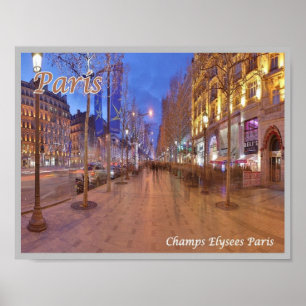 Frankrijk - Parijs - Champs Elyses - Poster
