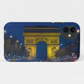 Frankrijk, Parijs. De Arc de Triomphe en de Case-Mate iPhone Case (Achterkant (horizontaal))