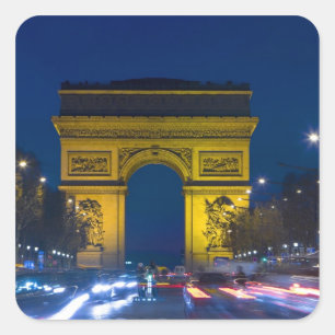 Frankrijk, Parijs. De Arc de Triomphe en de Vierkante Sticker