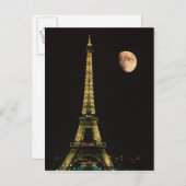 Frankrijk, Parijs. Eiffel Tower at night Briefkaart (Voorkant / Achterkant)