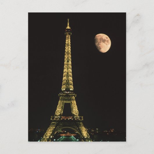 Frankrijk, Parijs. Eiffel Tower at night Briefkaart (Voorkant)