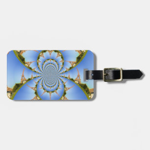Frankrijk Parijs Eiffeltoren Kaleidoscoop Blauw Mo Bagagelabel