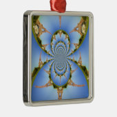 Frankrijk Parijs Eiffeltoren Kaleidoscoop Blauw Mo Metalen Ornament (Rechts)