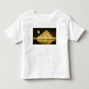 Frankrijk, Parijs, Het Louvre Museum, 's Nachts Kinder Shirts
