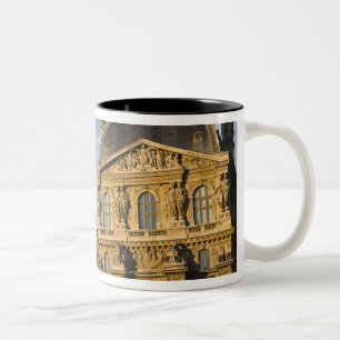 Frankrijk, Parijs, Louvre Museum en de Piramide, Tweekleurige Koffiemok
