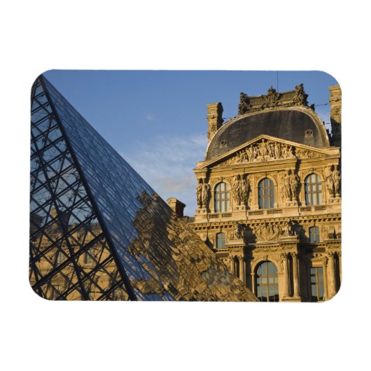 Frankrijk, Parijs, Louvre Museum en de Pyramide, Magneet (Horizontaal)