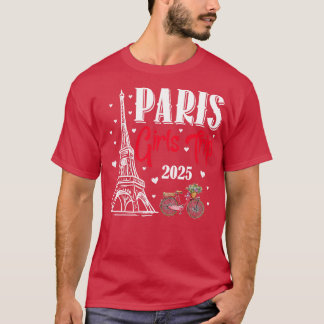 Frankrijk Parijs Meisjes Reis 2025 Zomervakantie L T-shirt