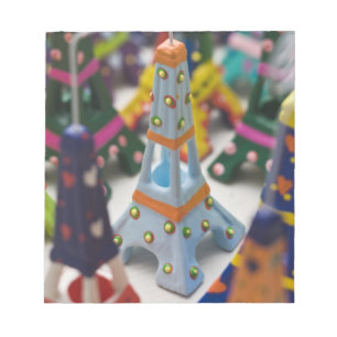 Frankrijk, Parijs, miniatuur Eiffeltorens Notitieblok