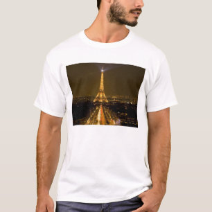 Frankrijk, Parijs. Nachtelijk aanzicht van Eiffelt T-shirt