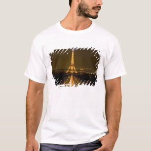 Frankrijk, Parijs. Nachtmaal uitzicht Eiffeltoren T-shirt