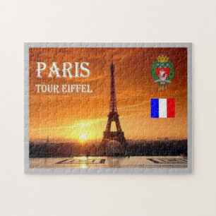 Frankrijk - Parijs - Tour Eiffel - Jigzaag Puzzle Legpuzzel