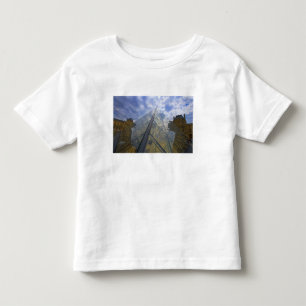 Frankrijk, Parijs. Wolken weerspiegelen zich in he Kinder Shirts
