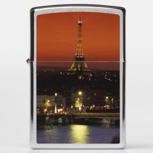 Frankrijk, Parijs Zonsondergang uitzicht op Eiffel