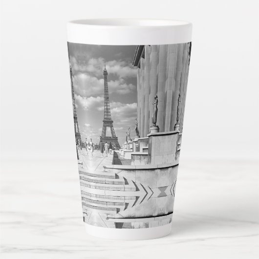  Frankrijk Paris Eiffeltoren Chaillot paleis Latte Mok (Voorkant)