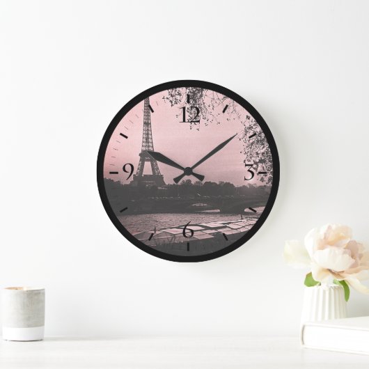 Frankrijk Paris Eiffeltoren zonsondergang Large C Grote Klok (Huis)