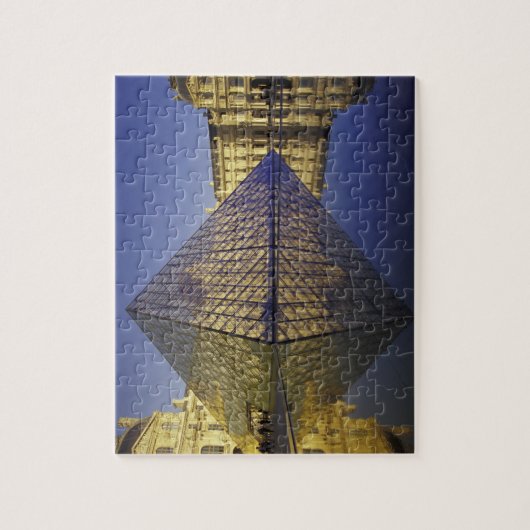 FRANKRIJK, Paris Reflection, Pyramid. Het Louvre Legpuzzel (Verticaal)