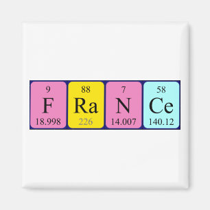 Frankrijk periodieke tabelnaam magnet magneet