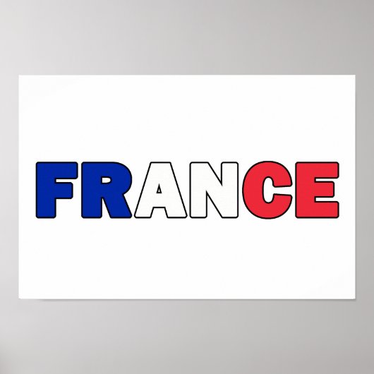 Frankrijk Poster (Voorkant)