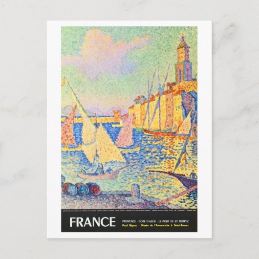 Frankrijk, Provence, Franse riviera, haven van St. Briefkaart (Voorkant)