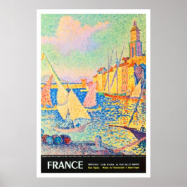 Frankrijk, Provence, Franse riviera, haven van St. Poster