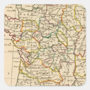 Frankrijk, provincies vierkante sticker