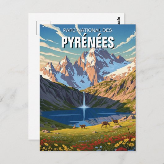 Frankrijk Pyreneeën Nationaal Park Reizen Briefkaart (Voorkant / Achterkant)