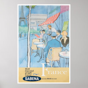 Frankrijk Reisposter Franse Kunst Sabena Print