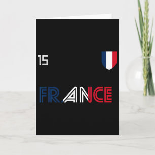 Frankrijk Retro Voetbal Franse Vlag Kaart