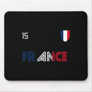 Frankrijk Retro Voetbal Franse Vlag Muismat