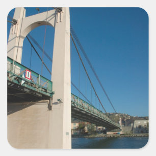 Frankrijk, Rhone-Alps, Condrieu, brug over Vierkante Sticker