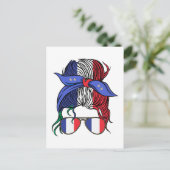 Frankrijk rommelig broodje met Franse vlag Briefkaart (Staand voorkant)