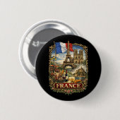 Frankrijk Ronde Button 5,7 Cm (Voorkant /achterkant)