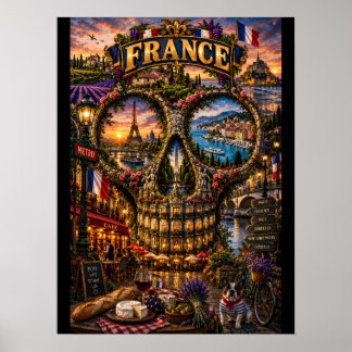 Frankrijk Schedel Kunstprint | State of Mind Poster