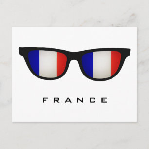 Frankrijk Shades aangepaste tekst & kleur briefkaa Briefkaart