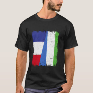 Frankrijk Sierra Leone Half Vlag Frans Sierra Leon T-shirt