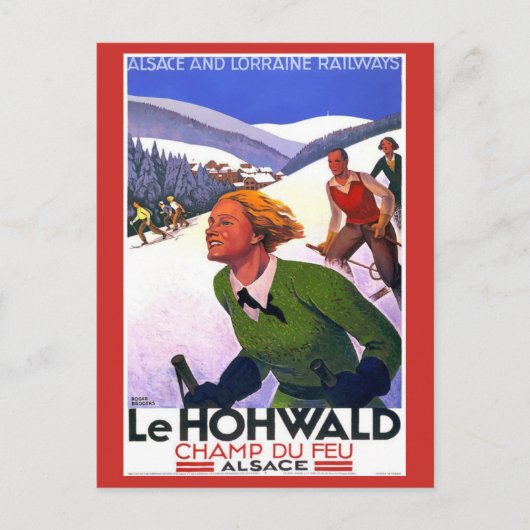 Frankrijk Ski Alsace Lorraine Railway Travel Briefkaart (Voorkant)