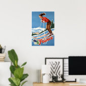 Frankrijk Ski Poster (Thuiskantoor)