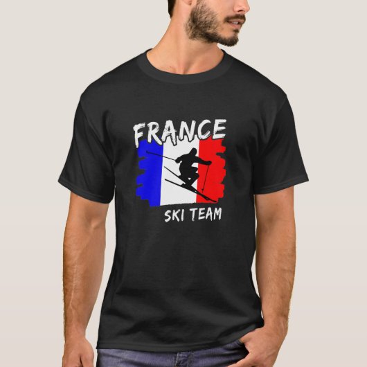 Frankrijk Ski T-shirt (Voorkant)